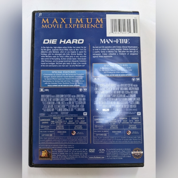 Die Hard/Man On Fire Double Feature DVD - Picture 4 of 4